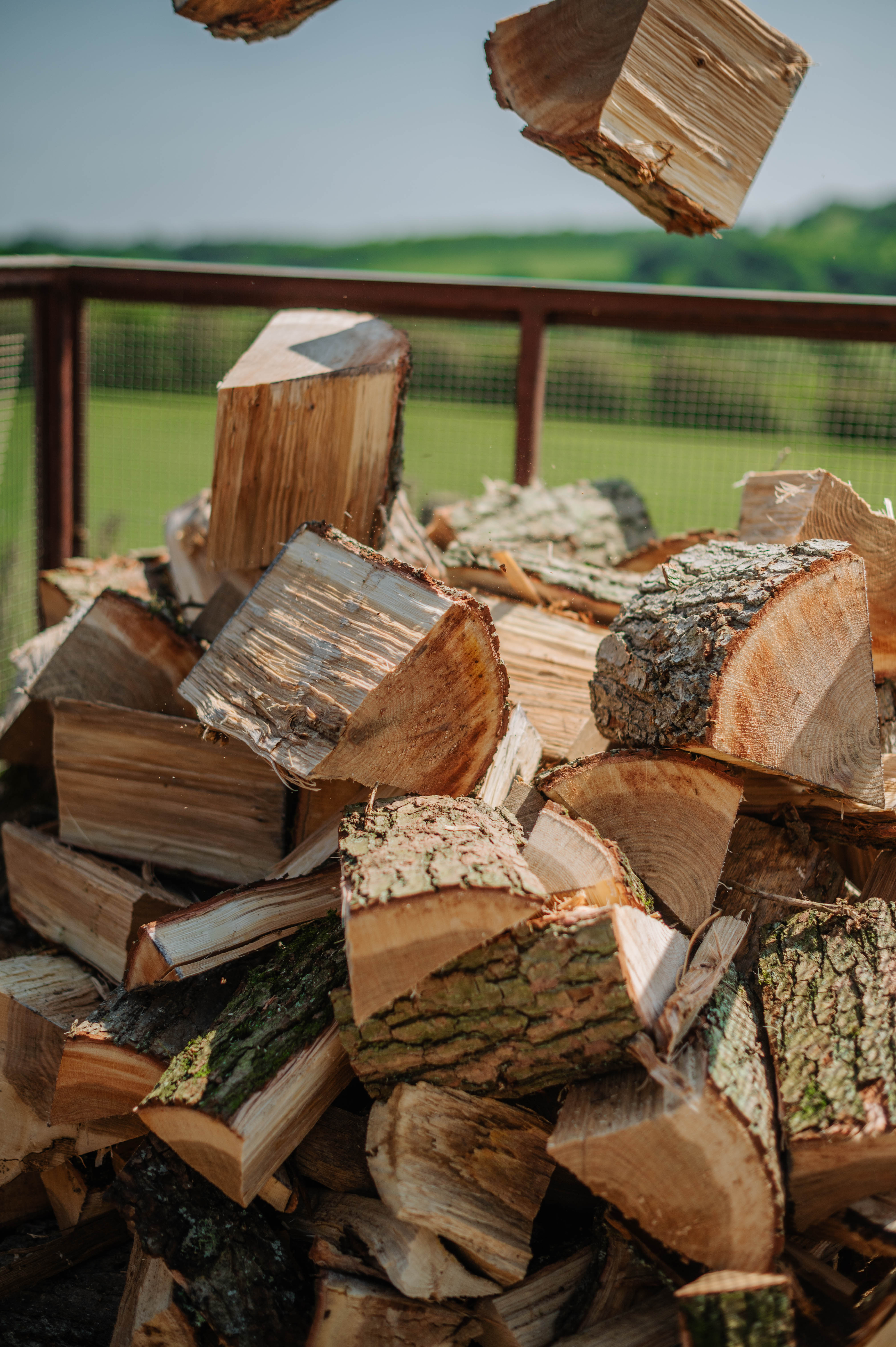Walkers Wood delivery truck loaded with firewood