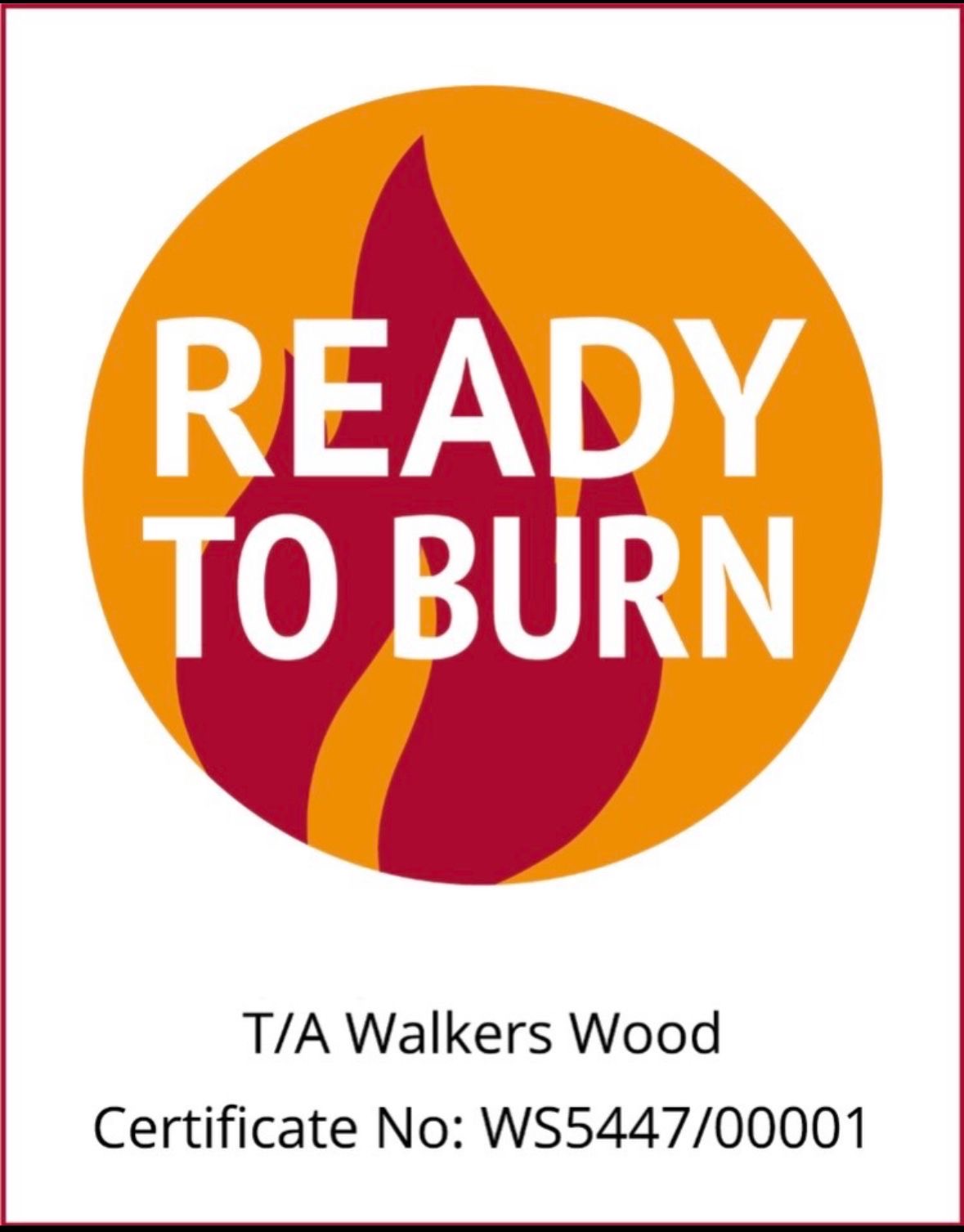 Woodsure Ready to Burn certification badge
